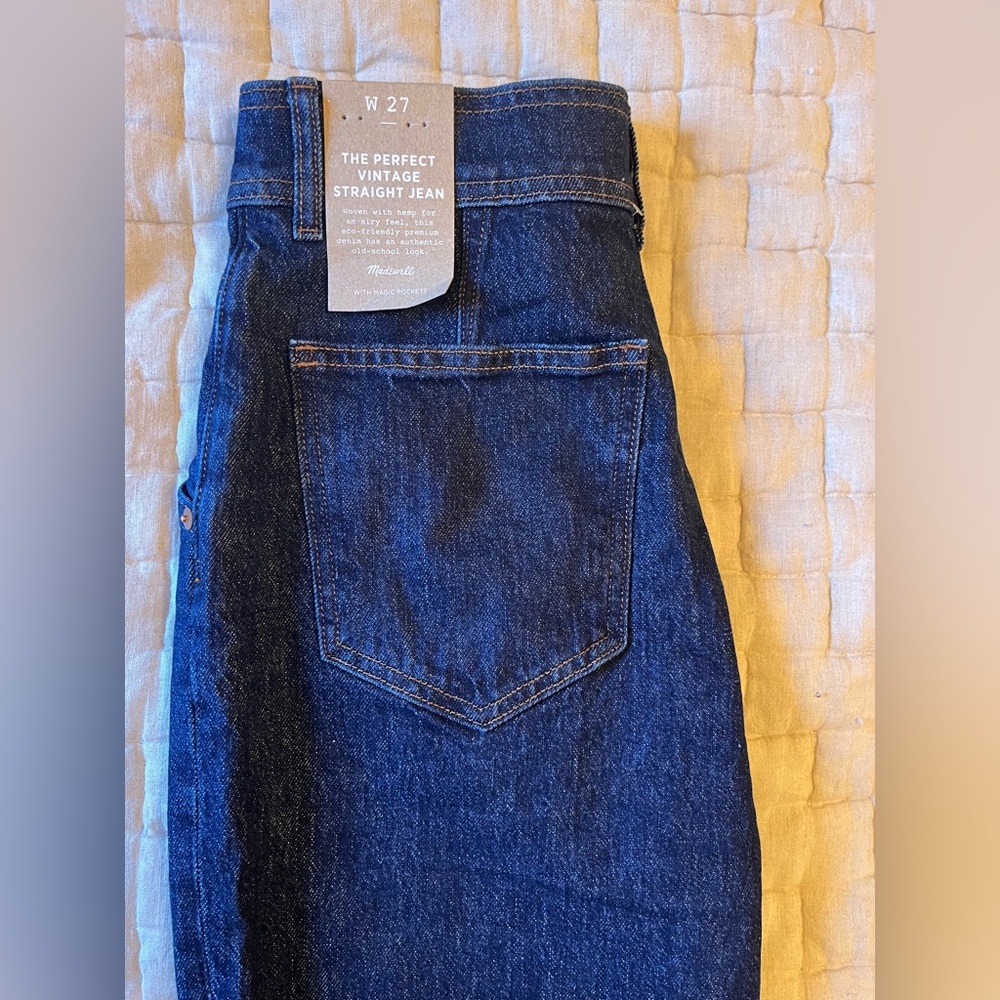 Madewell Perfect Vintage Straight Jean size 27 NWT